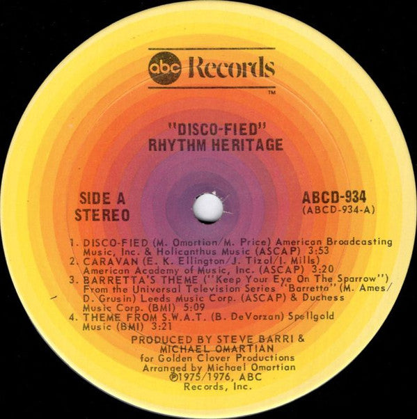Rhythm Heritage : Disco-Fied (LP, Album, San)