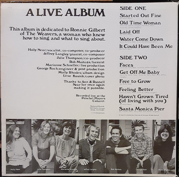 Holly Near : A Live Album (LP, Album)