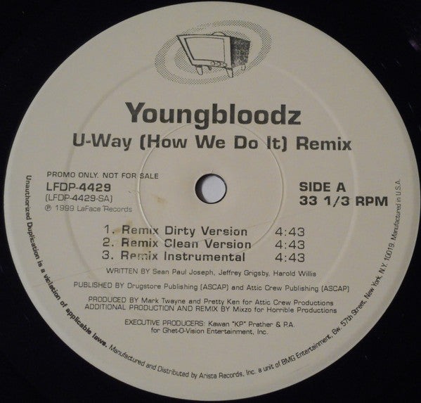 YoungBloodZ : U-Way (How We Do It) (Remix) (12", Promo)