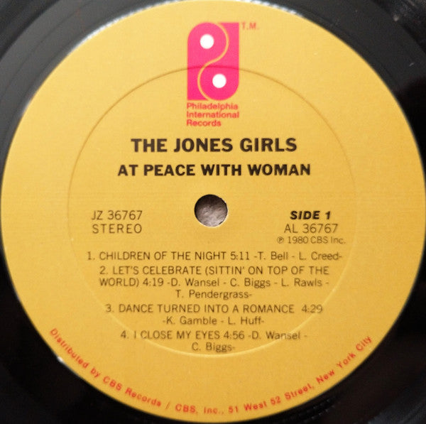 The Jones Girls : At Peace With Woman (LP, Album, Ter)