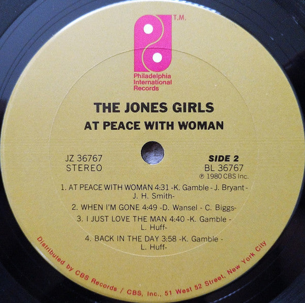 The Jones Girls : At Peace With Woman (LP, Album, Ter)