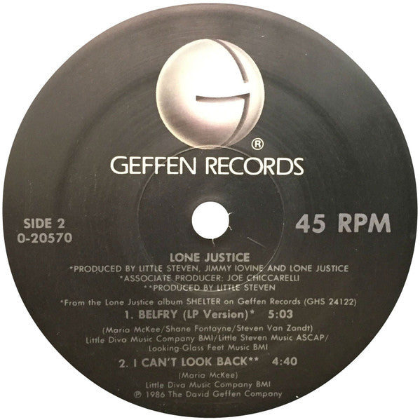 Lone Justice : Shelter (12", Maxi)