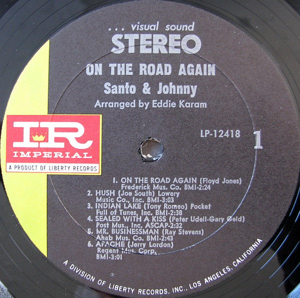 Santo & Johnny : On The Road Again (LP, Album)