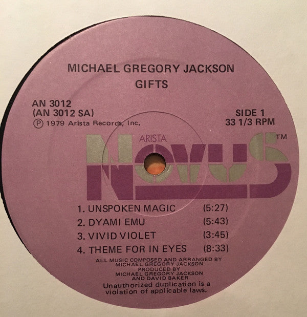 Michael Gregory Jackson : Gifts (LP, Album)