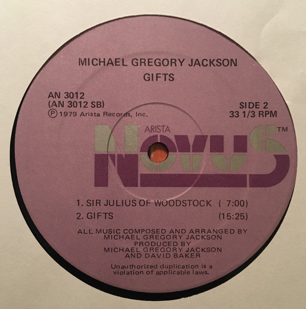 Michael Gregory Jackson : Gifts (LP, Album)