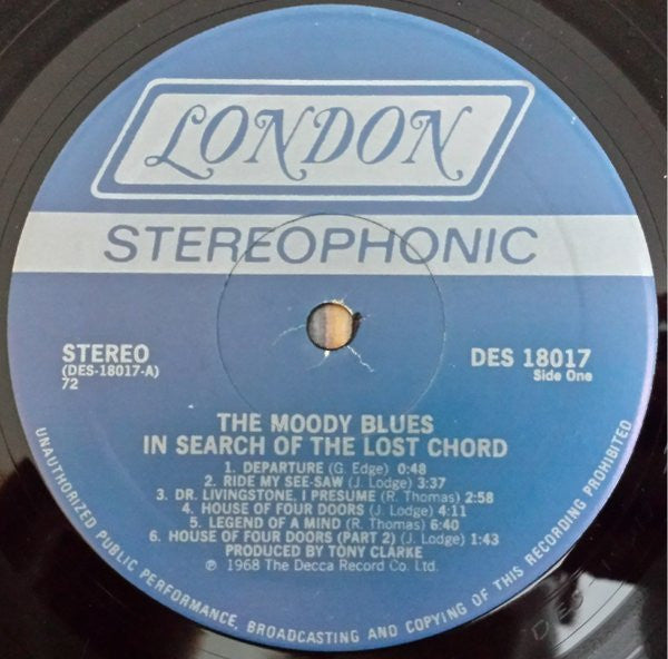 The Moody Blues : In Search Of The Lost Chord (LP, Album, RE, 72 )