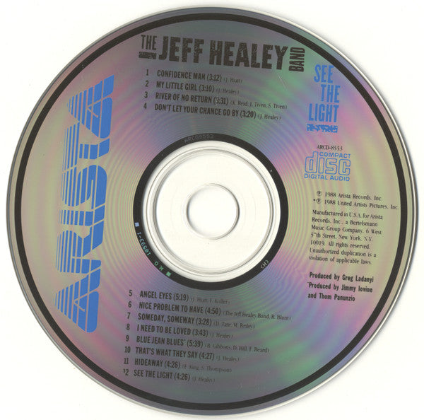 The Jeff Healey Band : See The Light (CD, Album)