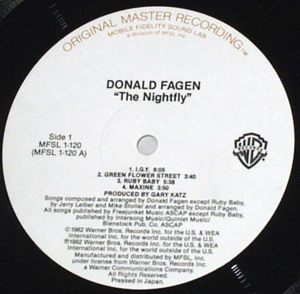 Donald Fagen : The Nightfly (LP, Album, Ltd, RE, RM)