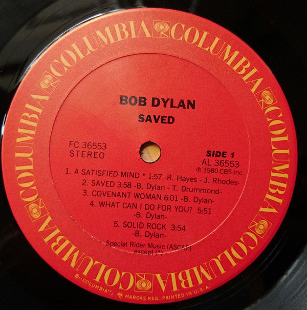Bob Dylan : Saved (LP, Album, Ter)