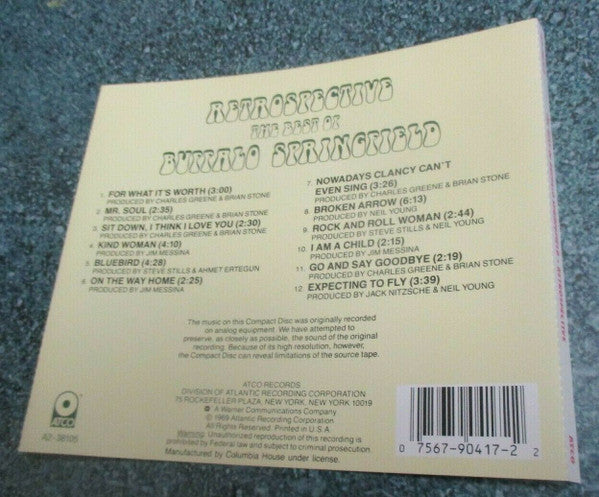 Buffalo Springfield : Retrospective - The Best Of Buffalo Springfield (CD, Comp, Club, RE)
