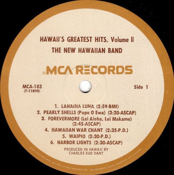 The New Hawaiian Band : Hawaii's Greatest Hits Vol. 2 (LP, Album, RE)