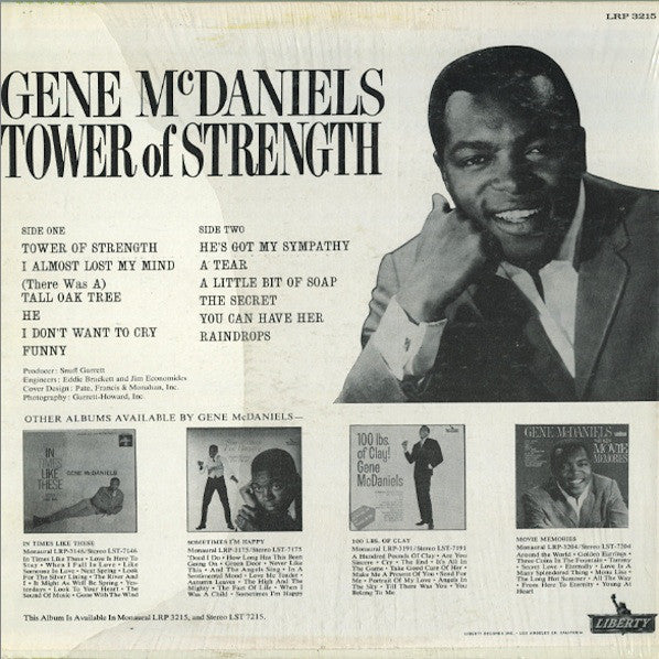 Gene McDaniels* : Tower Of Strength (LP, Album, Mono)