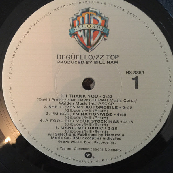 ZZ Top : Degüello (LP, Album, Jac)