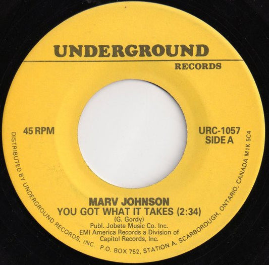 Marv Johnson : You Got What It Takes / (You've Got To) Move Two Mountains (7")