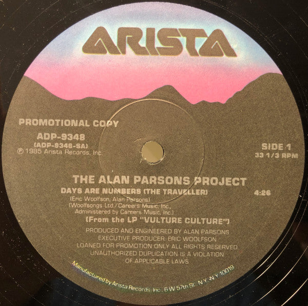 The Alan Parsons Project : Days Are Numbers (The Traveller) (12", Single, Promo)