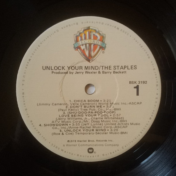 The Staples : Unlock Your Mind (LP, Album, Jac)