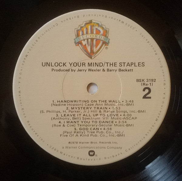 The Staples : Unlock Your Mind (LP, Album, Jac)