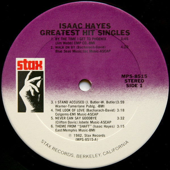 Isaac Hayes : Greatest Hit Singles (LP, Comp)