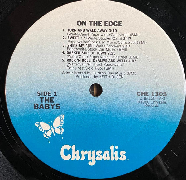 The Babys : On The Edge (LP, Album, RE, Ter)