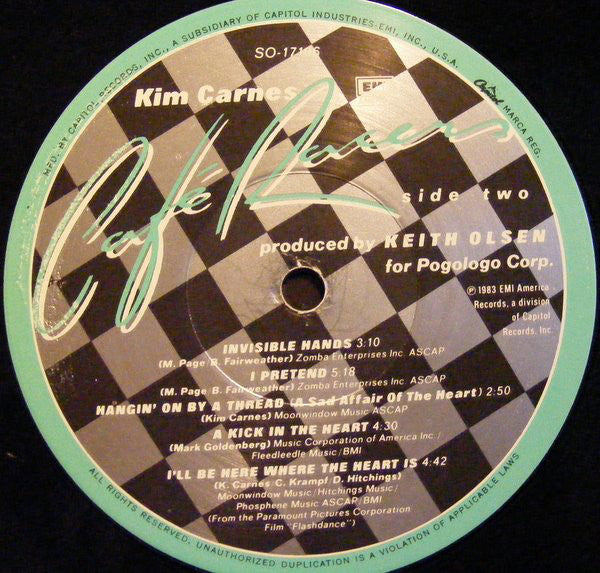 Kim Carnes : Café Racers (LP, Album)