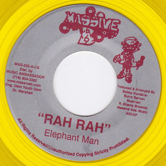 Elephant Man : Rah Rah (7", Yel)