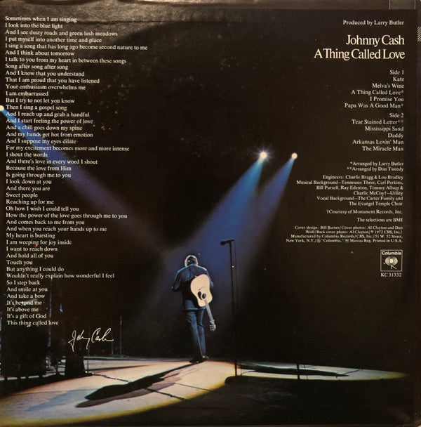 Johnny Cash : A Thing Called Love (LP, Album)
