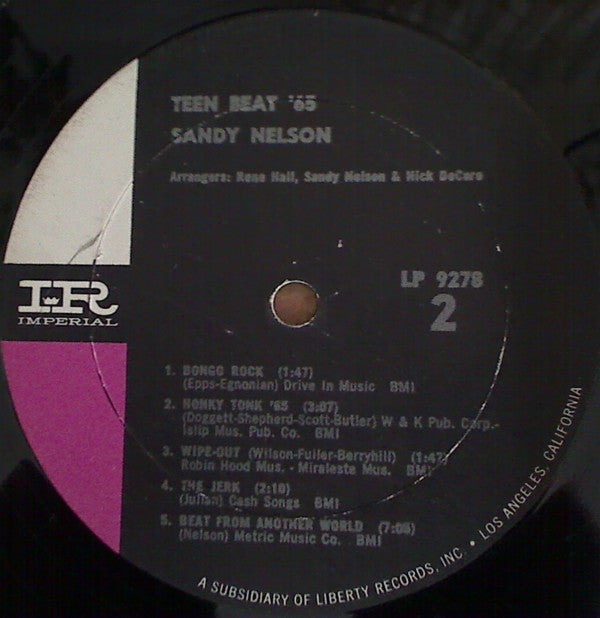 Sandy Nelson : Teen Beat '65 (LP, Album, Mono)
