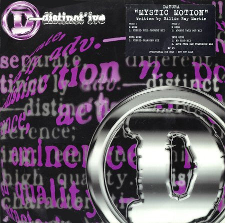 Datura : Mystic Motion (2x12", Promo)
