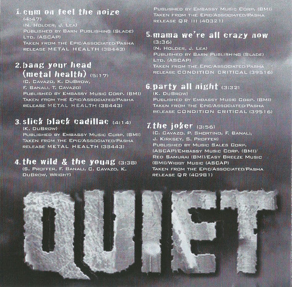 Quiet Riot : Greatest Hits (CD, Comp, RE, RP)