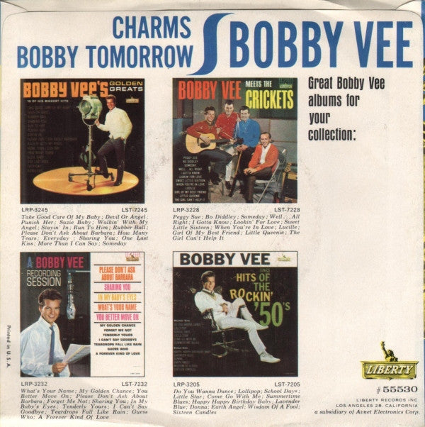 Bobby Vee With The Johnny Mann Singers : Charms (7", Single)