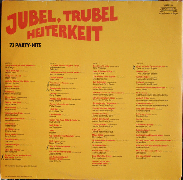 Various : Jubel, Trubel, Heiterkeit (73 Party-Hits) (2xLP, Comp, Club)