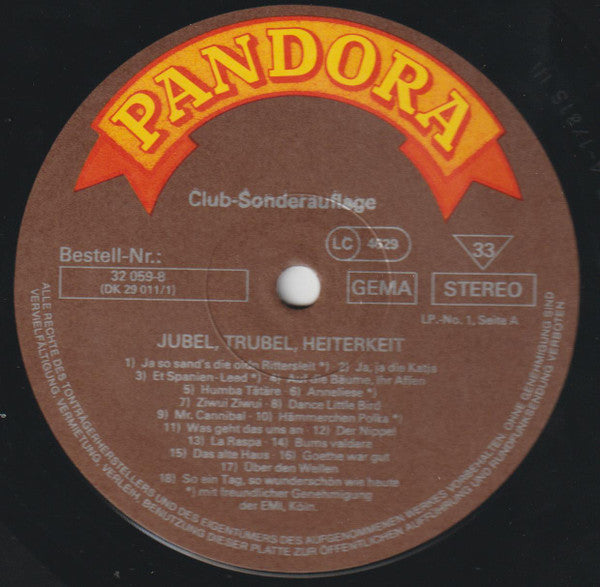 Various : Jubel, Trubel, Heiterkeit (73 Party-Hits) (2xLP, Comp, Club)
