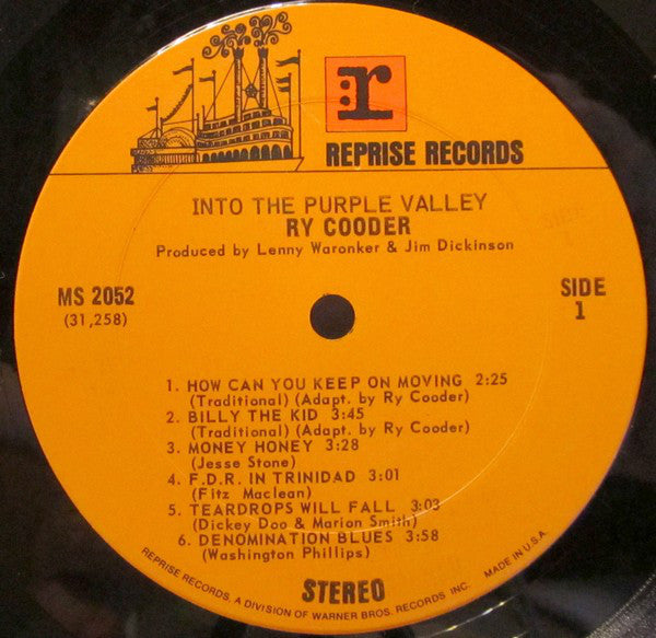 Ry Cooder : Into The Purple Valley (LP, Album, Gat)