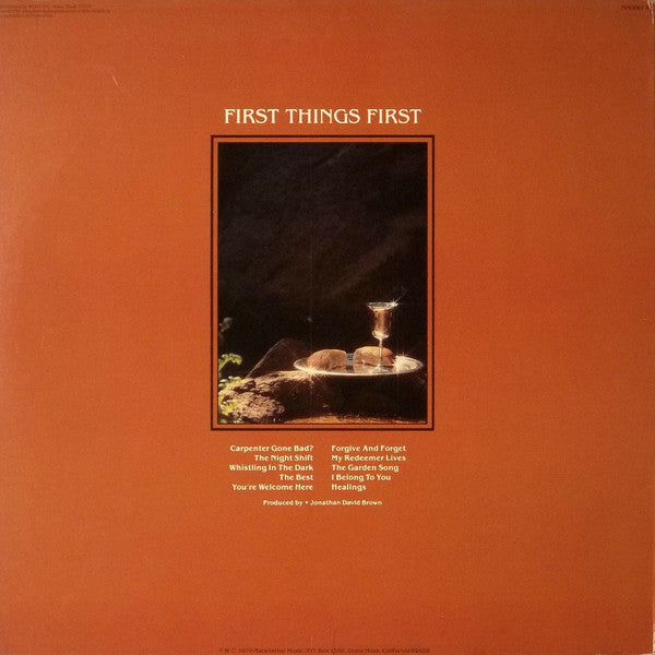 Bob Bennett (3) : First Things First (LP, Album, San)