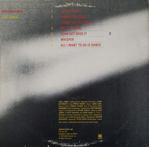 Chaz Jankel* : Chazablanca (LP, Album, R -)