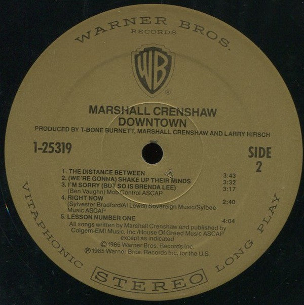 Marshall Crenshaw : Downtown (LP, Album, SRC)
