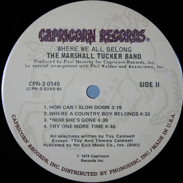 The Marshall Tucker Band : Where We All Belong (2xLP, Album, RE)