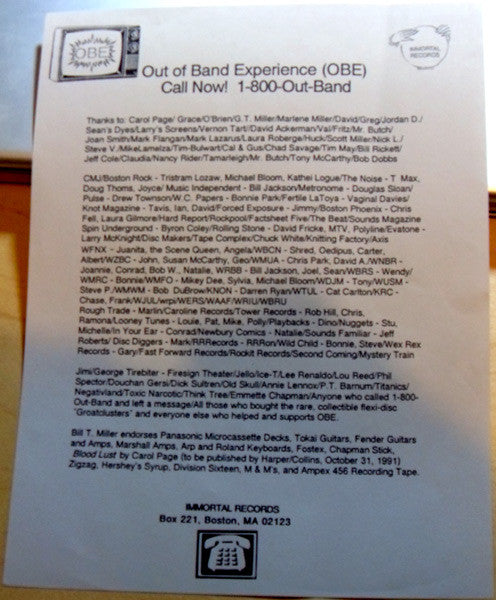 Out Of Band Experience : Call Now! 1-800-OUT-BAND (LP, Album)