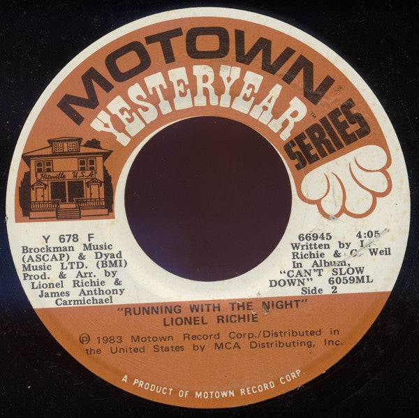 Lionel Richie : All Night Long (All Night) / Running With The Night (7", Single, RM)