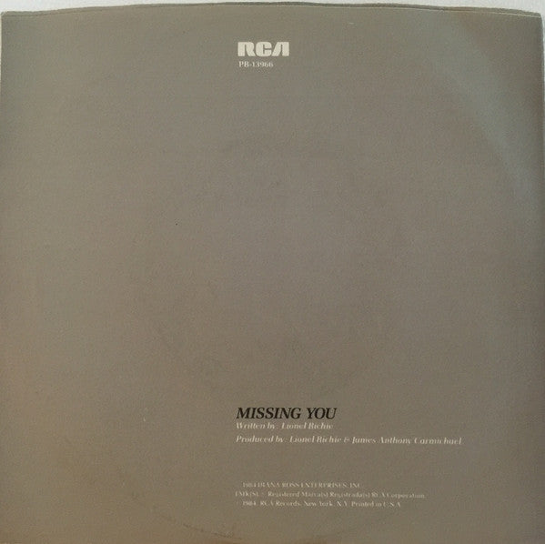 Diana Ross : Missing You (7", Single, Styrene, Cus)
