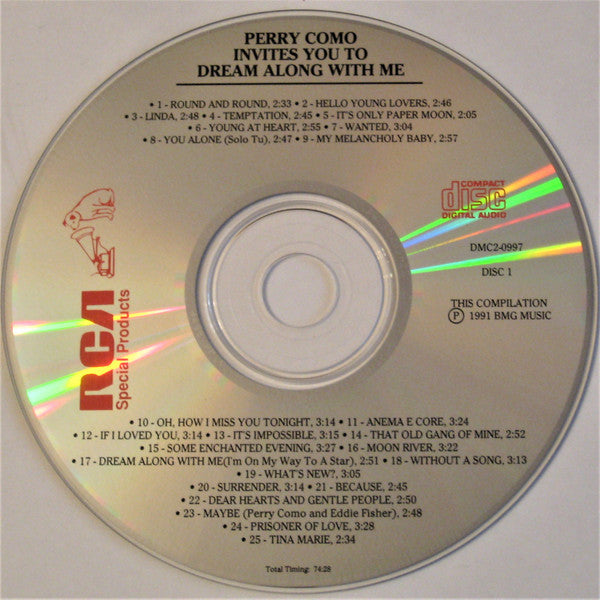 Perry Como : Invites You To Dream Along With Me (CD, Comp)