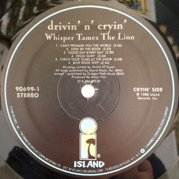 Drivin' N' Cryin' : Whisper Tames The Lion (LP, Album, SRC)