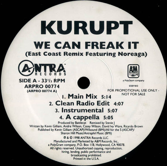 Kurupt : We Can Freak It (East Coast Remix) (12", Promo)