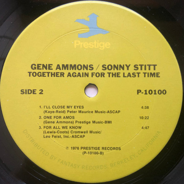 Gene Ammons / Sonny Stitt : Together Again For The Last Time (LP, Album, Ter)