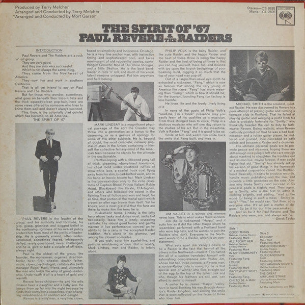 Paul Revere & The Raiders : The Spirit Of '67 (LP, Album, Mono)