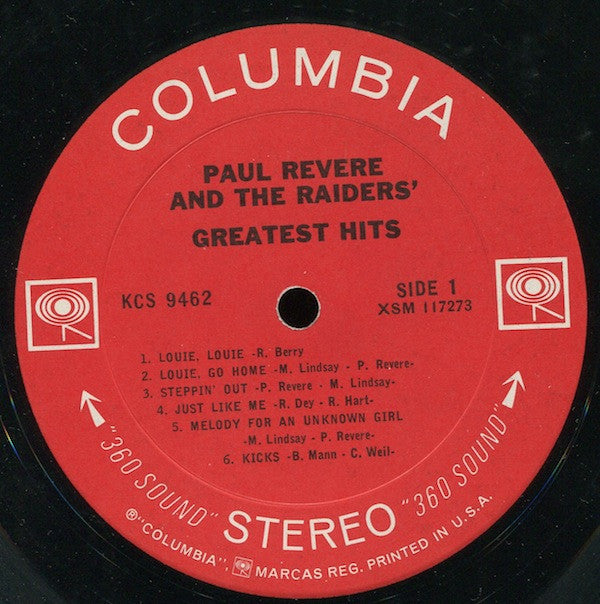 Paul Revere & The Raiders : Paul Revere & The Raiders' Greatest Hits (LP, Comp)