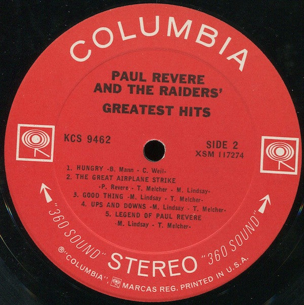 Paul Revere & The Raiders : Paul Revere & The Raiders' Greatest Hits (LP, Comp)