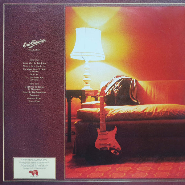 Eric Clapton : Backless (LP, Album, Gat)
