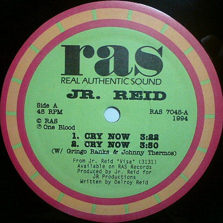 Jr. Reid* / Barrington Levy : Cry Now / Looking My Love (12")