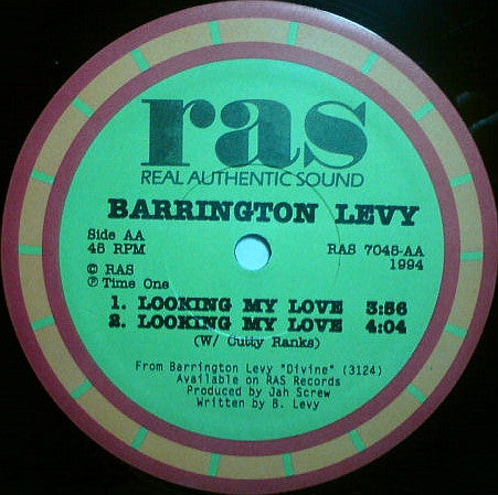 Jr. Reid* / Barrington Levy : Cry Now / Looking My Love (12")